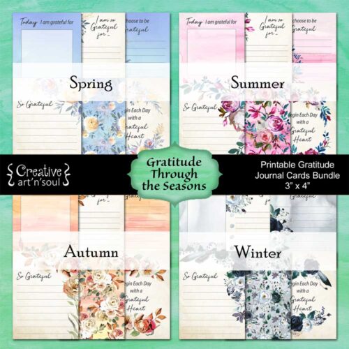 Gratitude Through the Seasons Printable Cards
