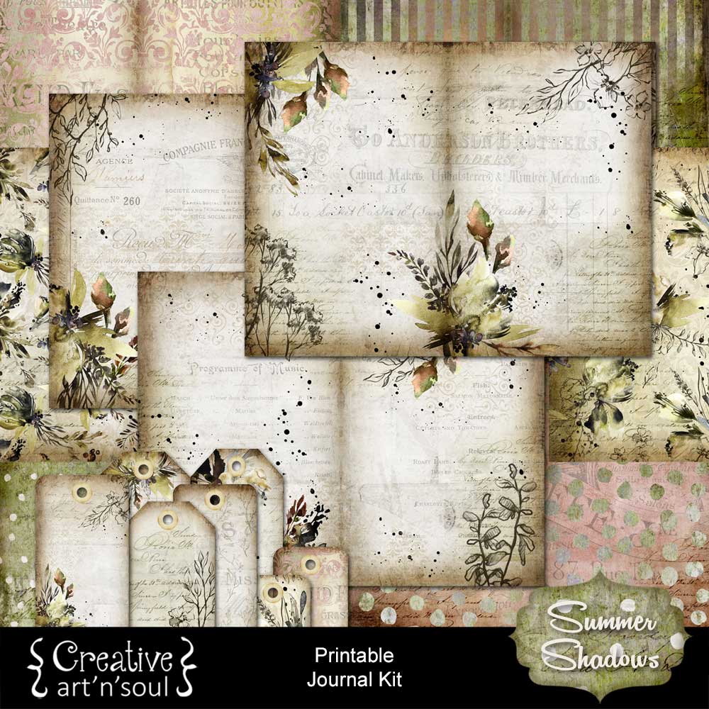 Summer Shadows Free Printable Journal Cards > Creative ArtnSoul