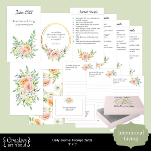 Printable Daily Journal Prompt Cards, Manifest Your Dream Life