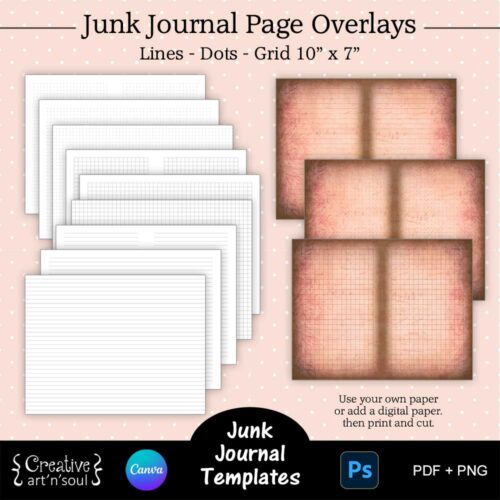 Junk Journal Templates, Pocket Cards and Tags