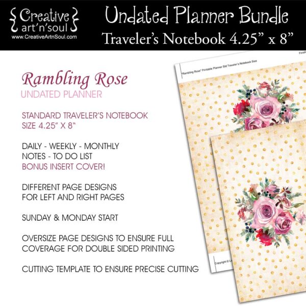 Rambling Rose Printable Planner