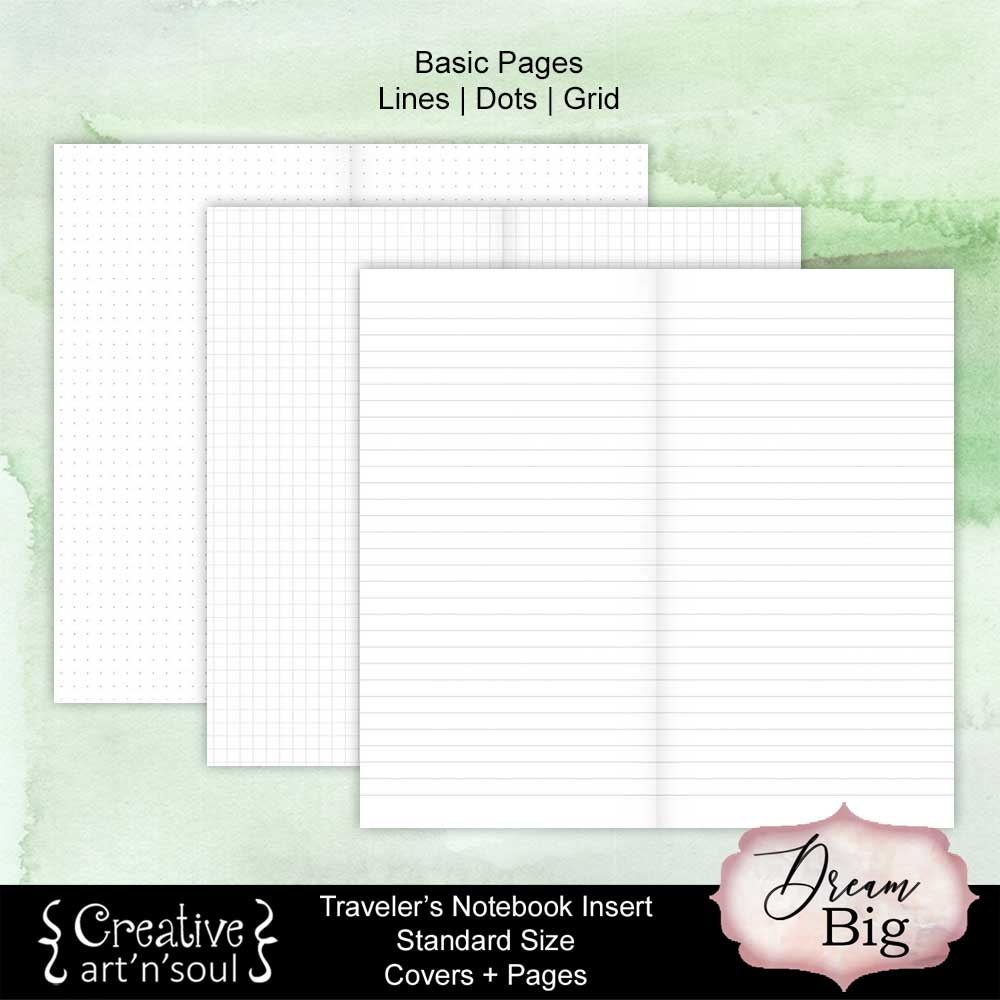 Printable Travelers Notebook Inserts, Brave Wings - Creative ArtnSoul
