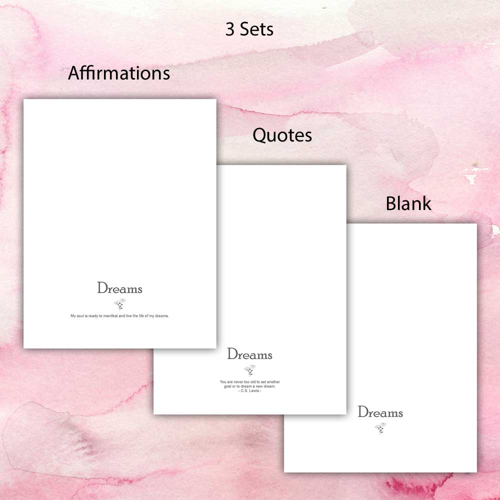 Printable Vision Board Journal Life Category Dividers and Tabs