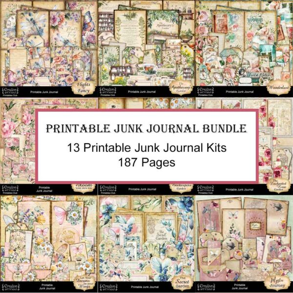 Junk Journal Printables Page Bundle