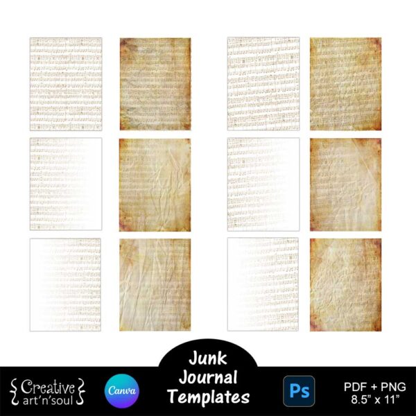 Printable Junk Journals Templates