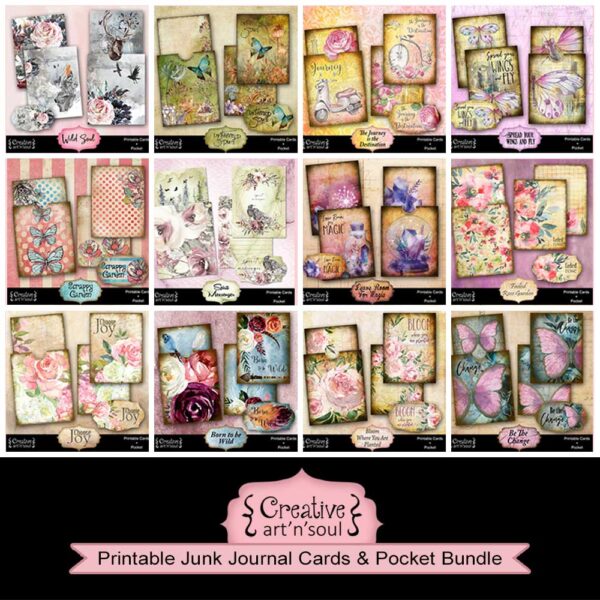 Printable Journal Cards and Pocket Bundle