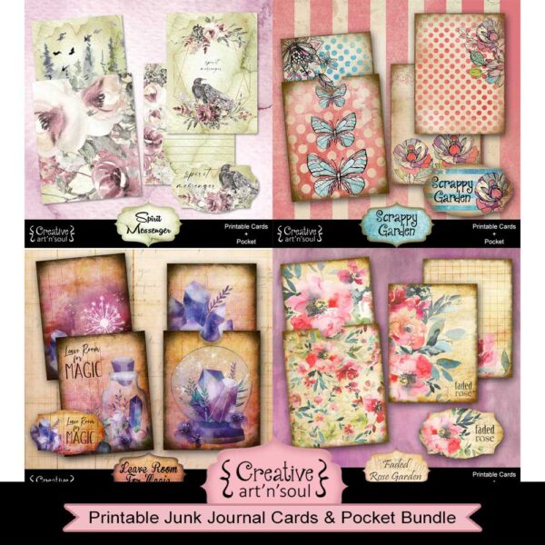 Printable Journal Cards and Pocket Bundle