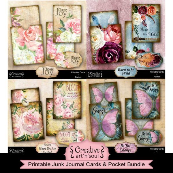 Printable Journal Cards and Pocket Bundle