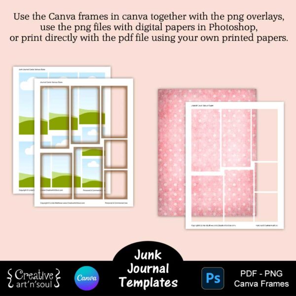 Printable Junk Journal Card Template Bundle