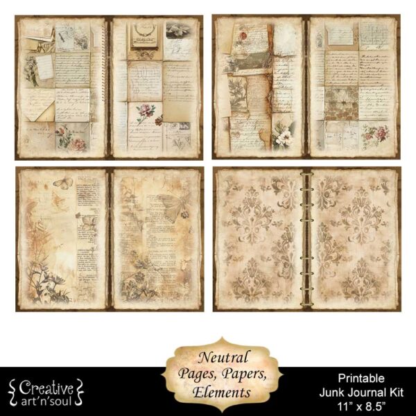 Printable Junk Journal Kit