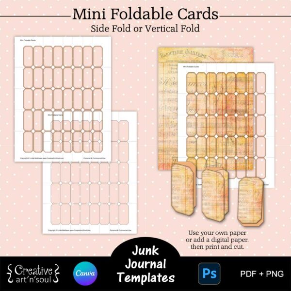 Printable Junk Journal Card Templates