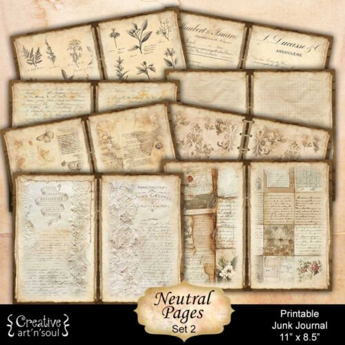 Printable Junk Journal Pages