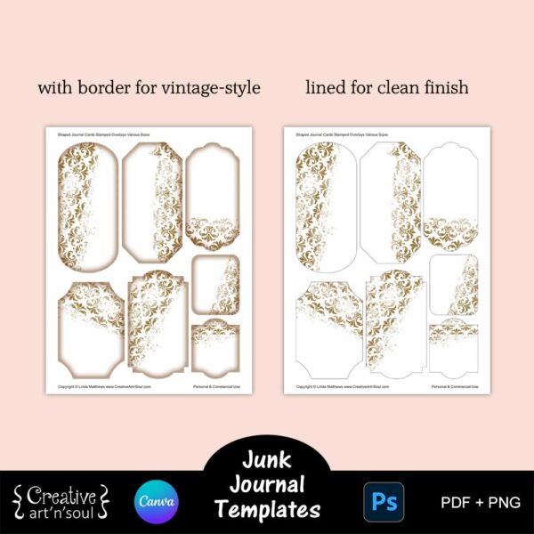 Printable Junk Journal Card Templates