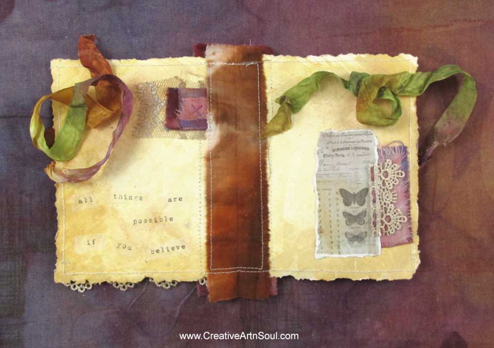 How to Make a Stitched Mixed Media Folio Journal