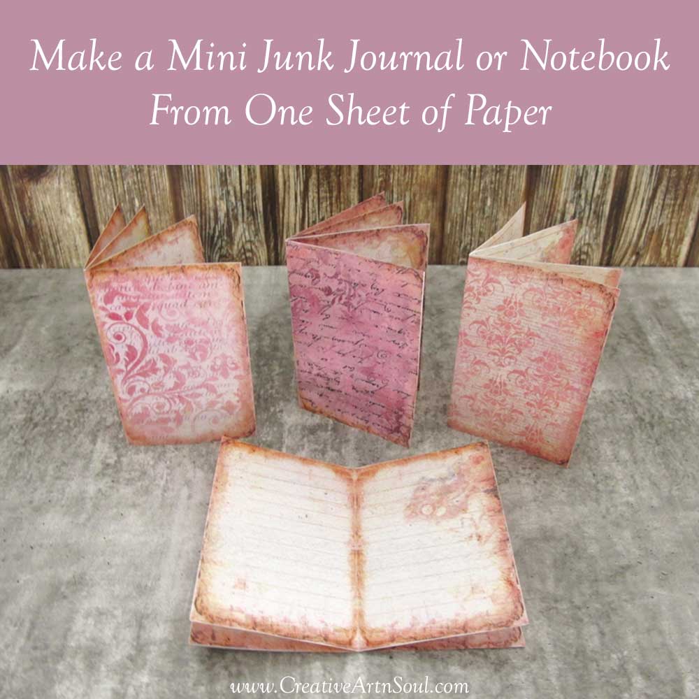 Make a Mini Junk Journal From One Sheet of Paper