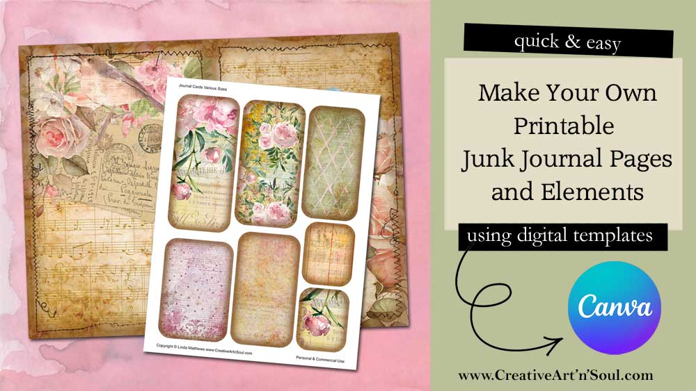 DIY Printable Junk Journal Pages and Elements in Canva > Creative ArtnSoul