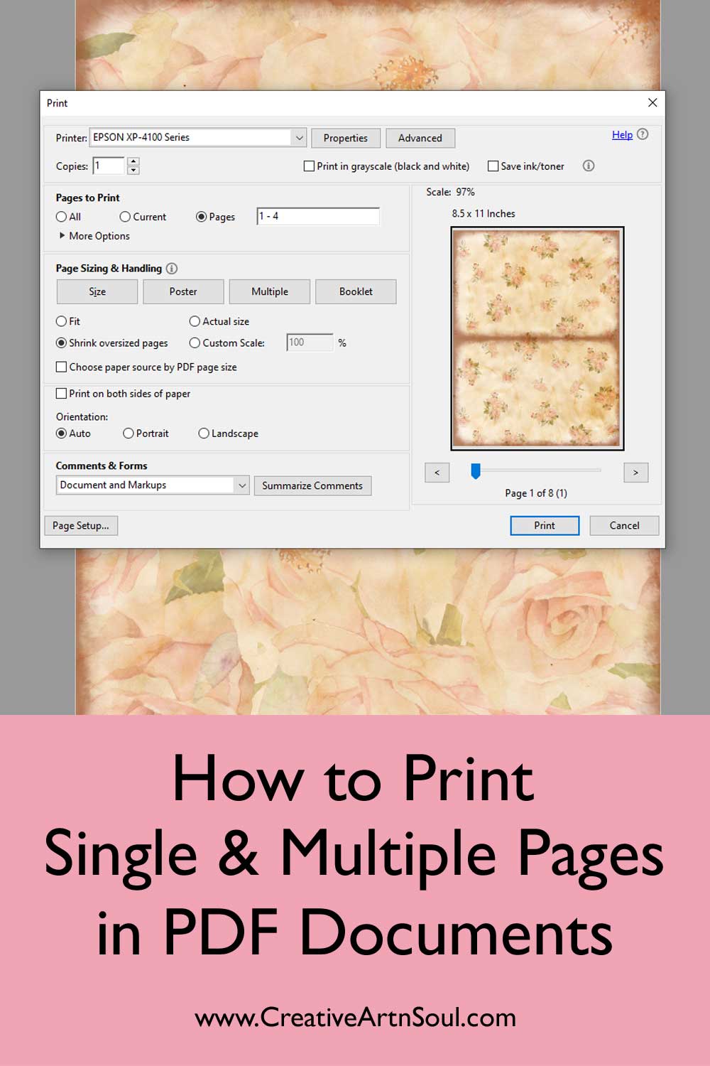 How To Print Single And Multiple Pages In PDF Documents Creative ArtnSoul