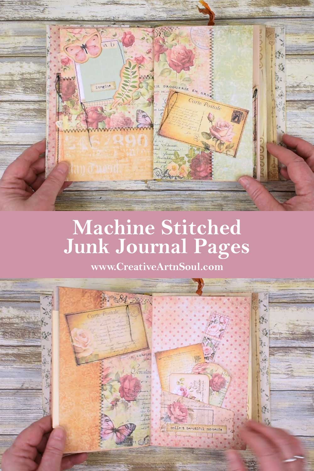 How to Make Stitched Junk Journal Pages > Creative ArtnSoul
