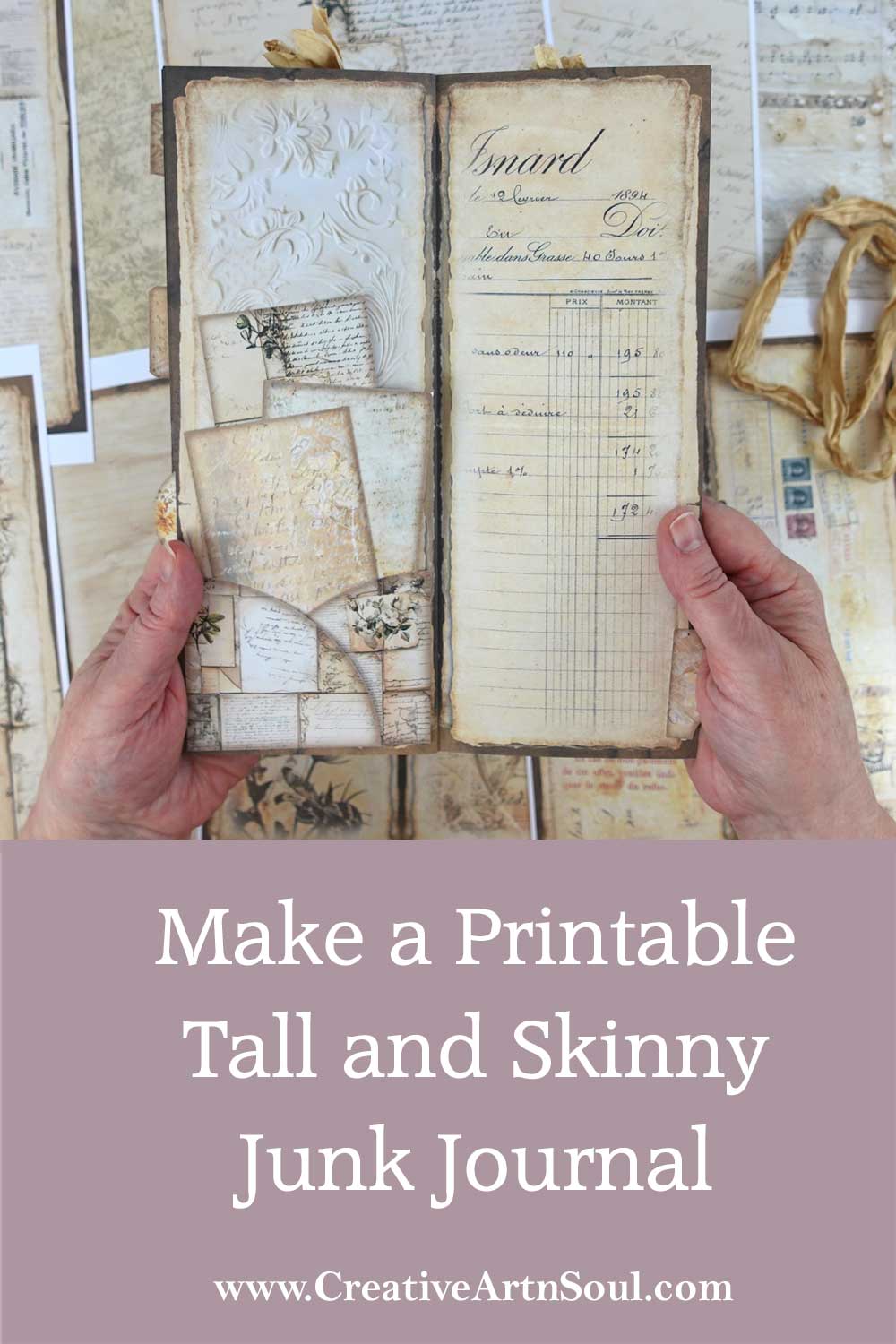 Make a Printable Tall and Skinny Junk Journal