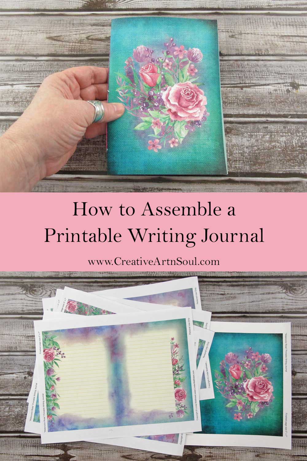 How to Assemble a Printable Writing Journal > Creative ArtnSoul